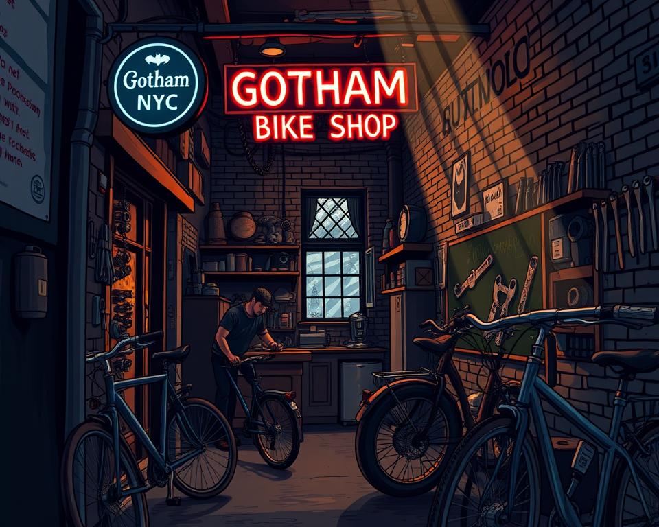 bike shop in gotham city