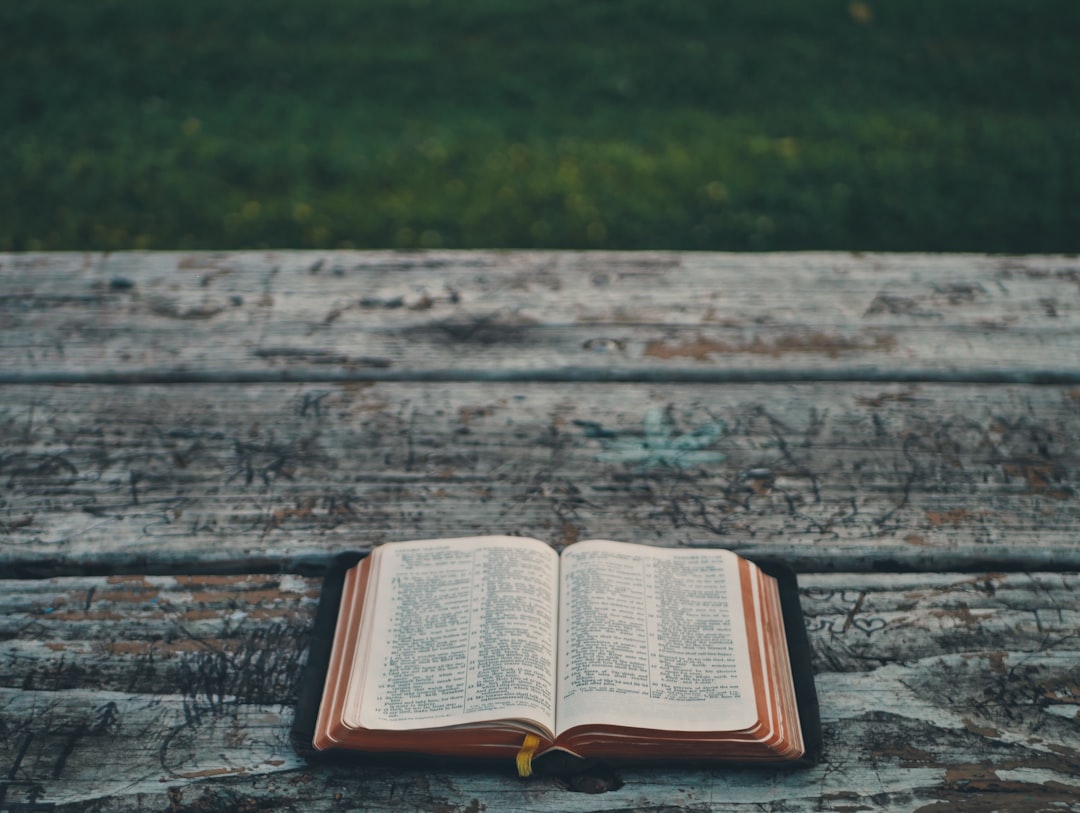 Open Bible on a table