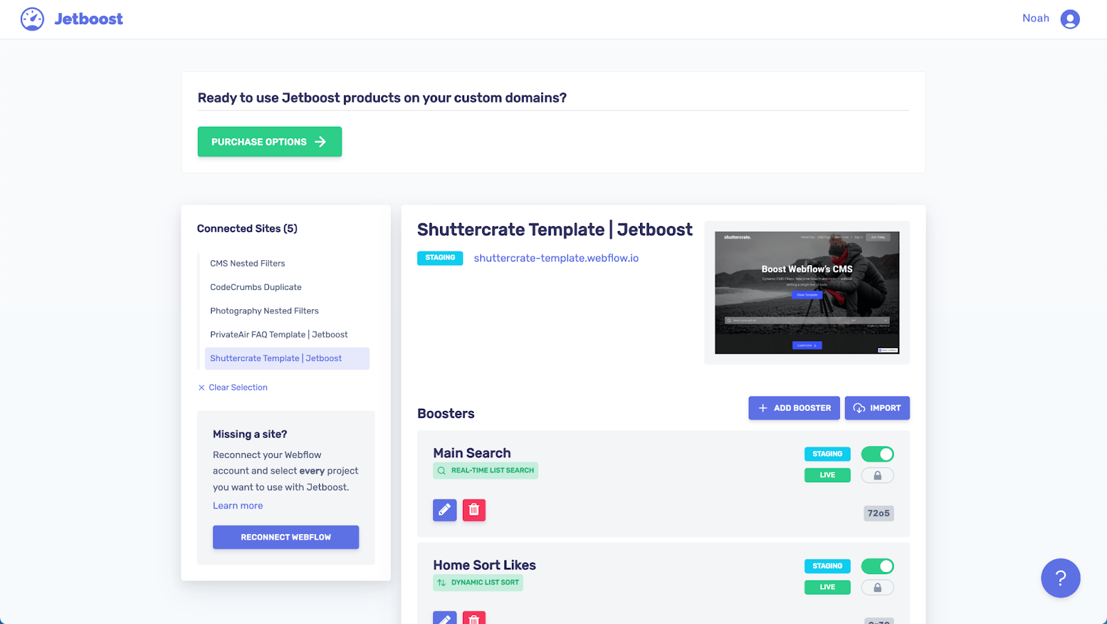 Adding Jetboost Dynamic Filters to a Page-axiabits