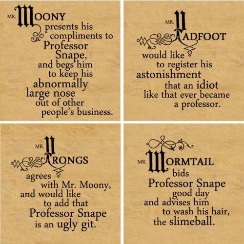 r/harrypotter - How the Marauder’s Map insults Snape