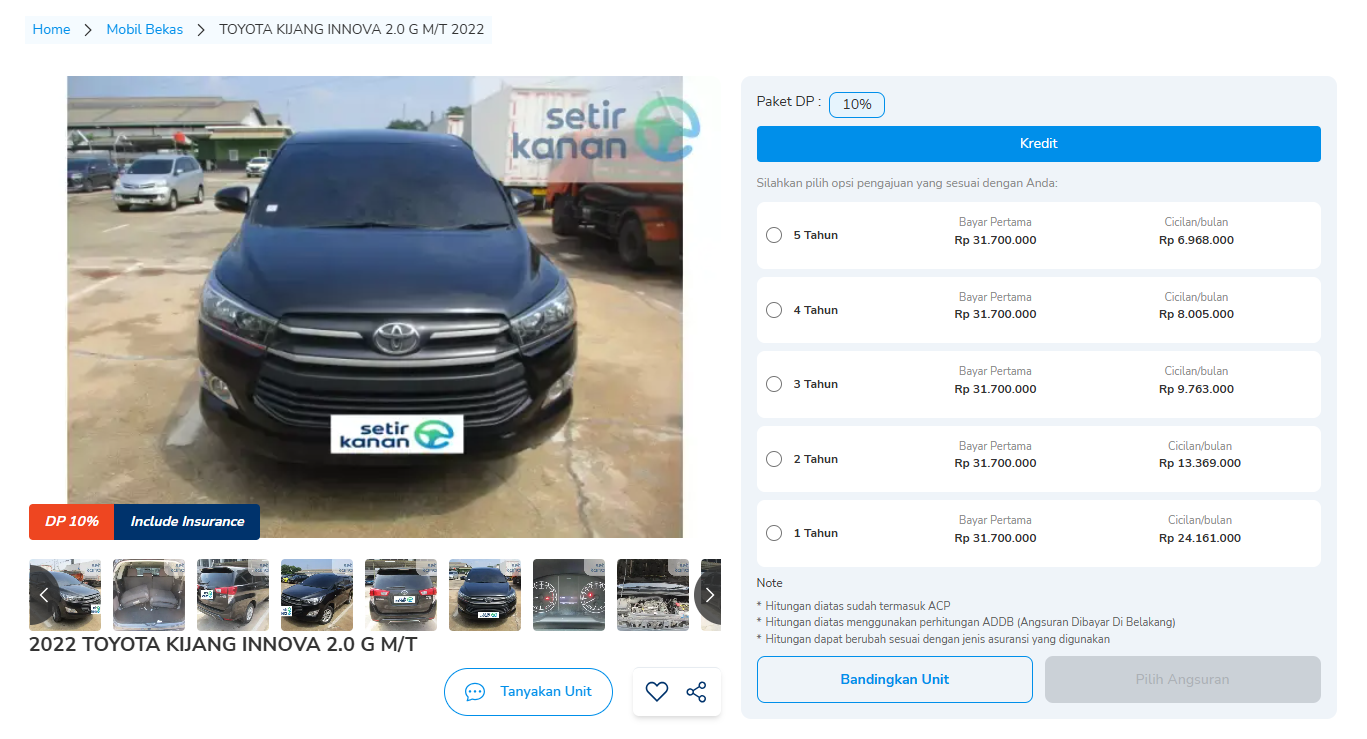 toyota kijang innova bekas setir kanan