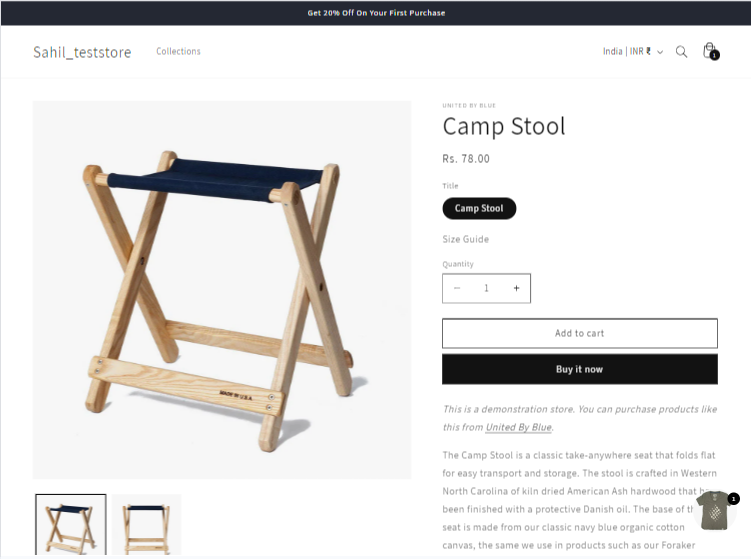 Floating cart icon in shopify