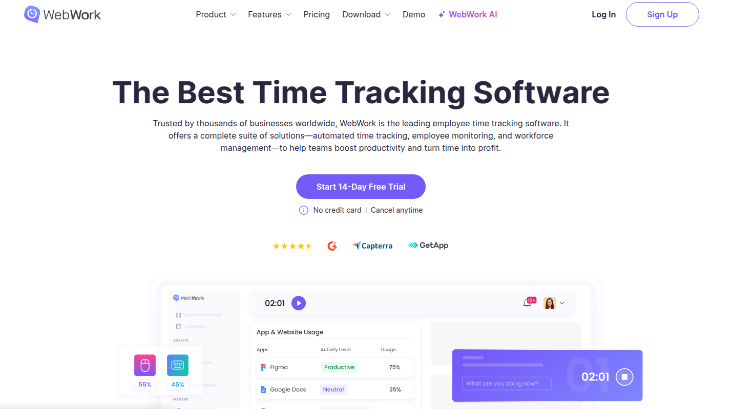 Webwork Time Tracker
