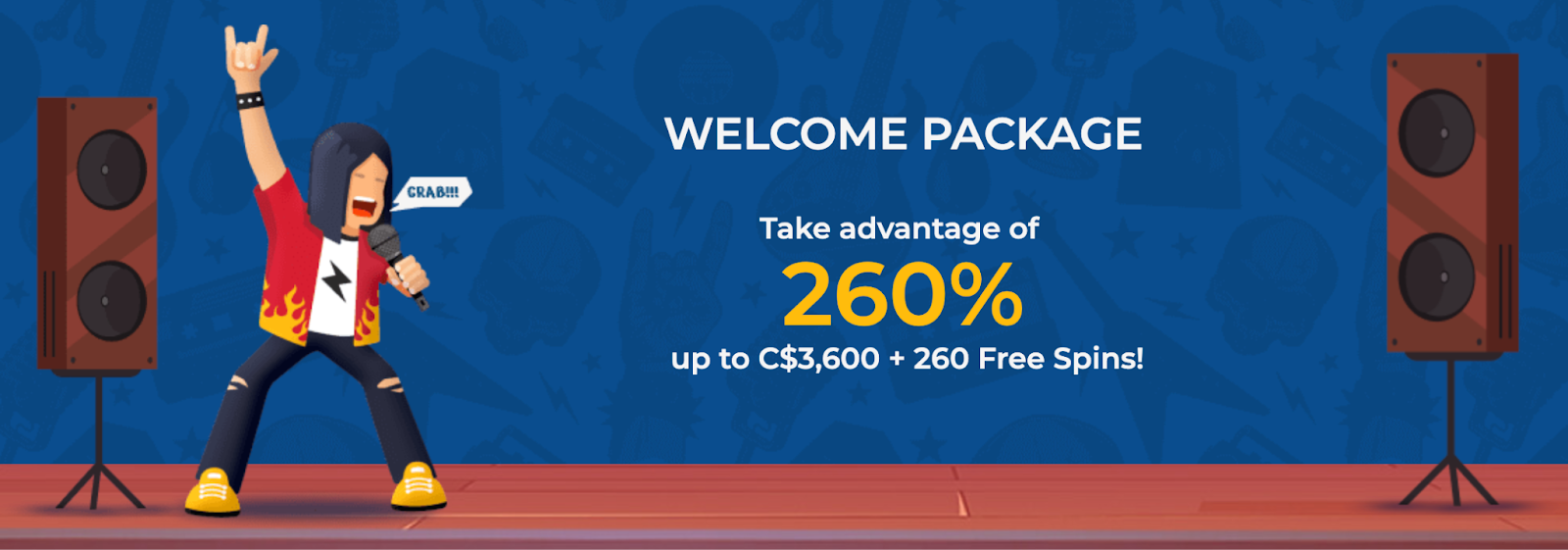 Rolling Slots Casino Welcome Bonus Package