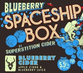 Superstition Meadery Blueberry Spaceship Box