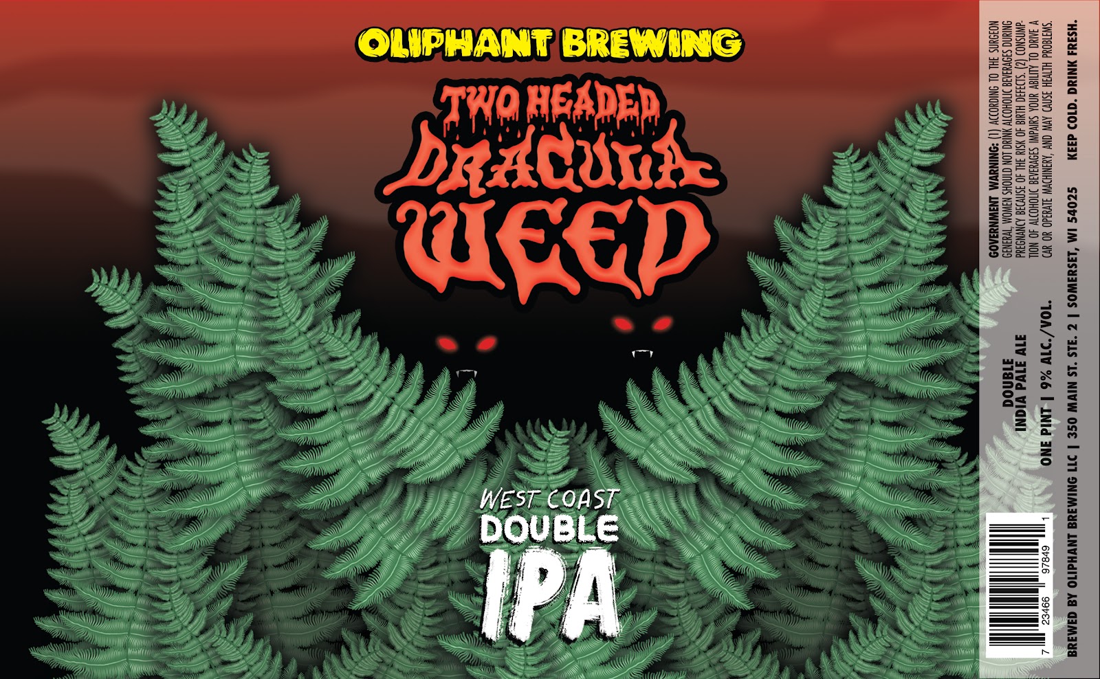 Oliphant Brewing Co Two Headed Dracula Weed
