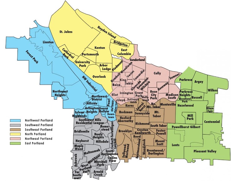 [Image is map of Portland neighborhoods]