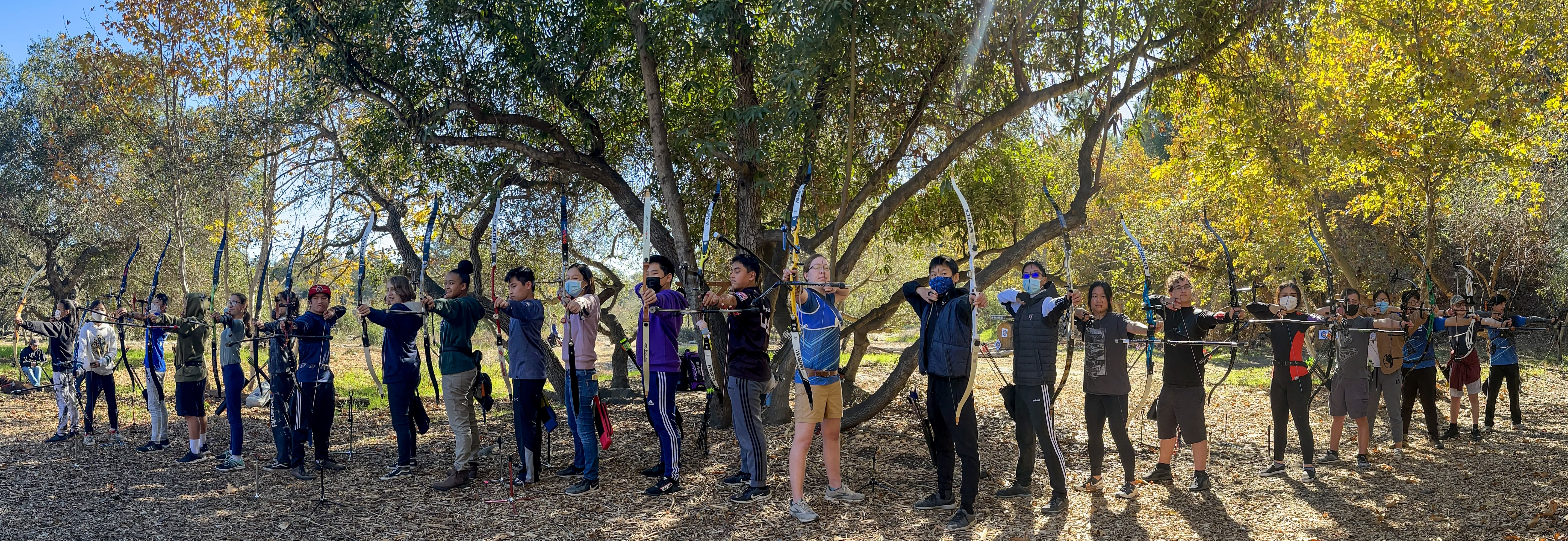 PRA JOAD archers doing Specific Physical Training (SPT) exercises. Photo by Coach Debi Tutle