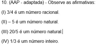 São verdadeiras as afirmativas