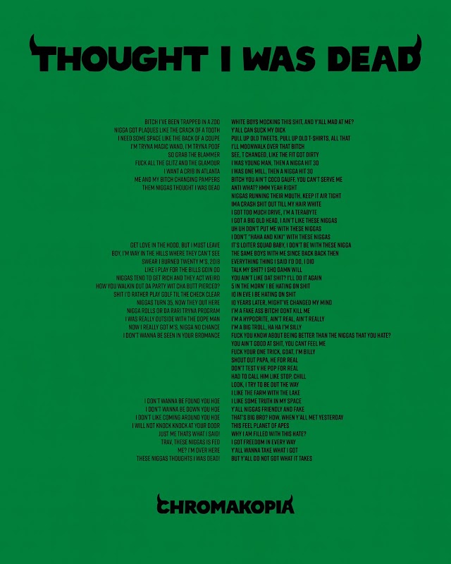 Thought I Was Dead [Lyrics Sheet]