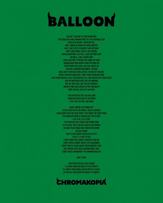 Balloon [Lyrics Sheet]