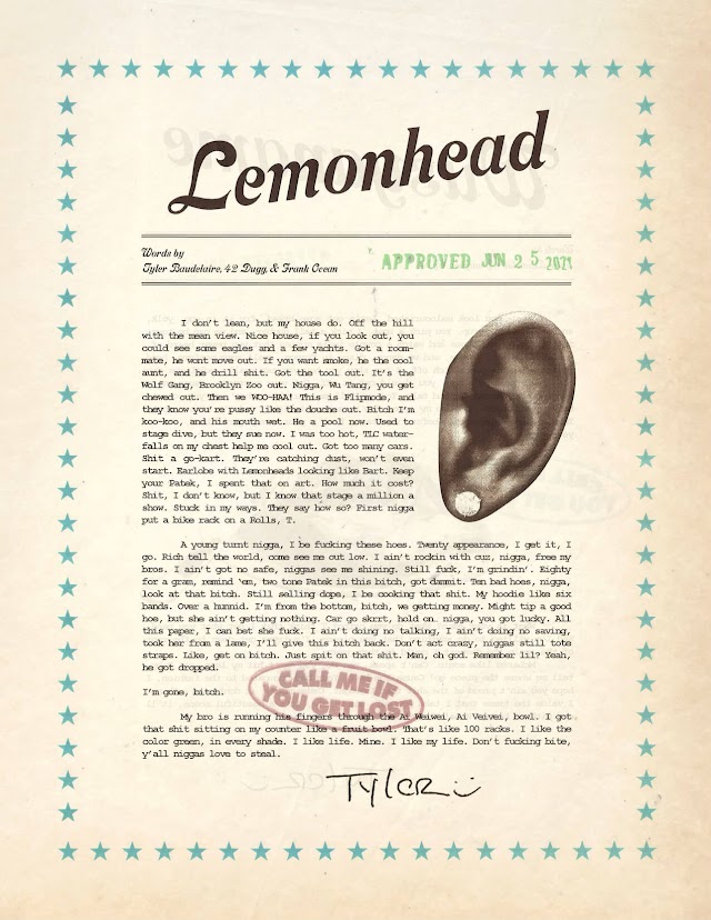 LEMONHEAD [Lyrics Sheet]