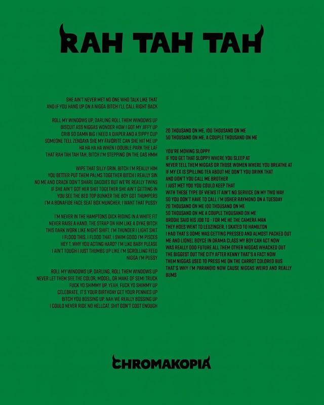 Rah Tah Tah [Lyrics Sheet]