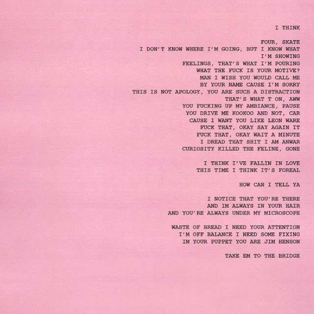 I THINK [Lyrics Sheet]