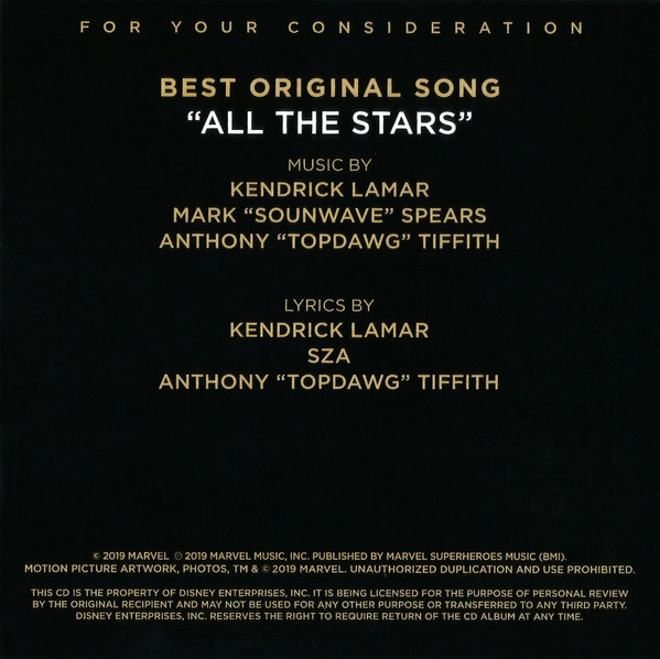 All The Stars [Back Cover]