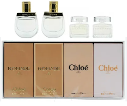 ESTUCHE MINIS CHLOE PARA MUJERES 4PZS 5ML C/U 2 NOMADE + 2 CHLOE