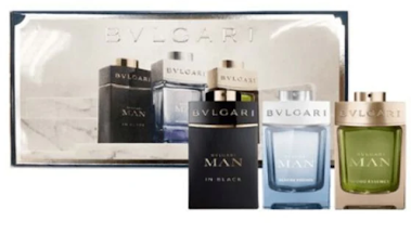 ESTUCHE MINIS BVLGARI PARA HOMBRES 3ZPS 15ML C/U GOOD NEROLI + GLACIAL ESSENCE + MAN IN BLACK