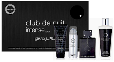ESTUCHE ARMAF CLUB DE NUIT INTENSE PARA HOMBRES 4PZS 100ML EDT + SHAMPOO + GEL DE BAÑO + SPRAY