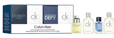 ESTUCHE MINIS CALVIN KLEIN PARA HOMBRES 4PZS 10ML C/U 2 CK ONE + CK DEEFY + ETERNITY