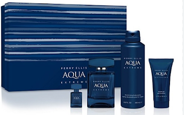 ESTUCHE PERRY ELLIS PERRY AQUA EXTREME PARA HOMBRES 100ML EDT + 7.5ML EDT + DESODORANTE + GEL DE BAÑO