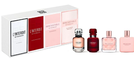 ESTUCHE MINIS GIVENCHY PARA MUJERES 4PZS 8ML C/U INTERDIT + INTERDIT ROUGE + IRRESITIBLE