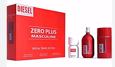 ESTUCHE DIESEL ZERO PLUS PARA HOMBRES 3PZS PLUS PLUS 30ML + ZERO PLUS 75ML + DESODORANTE