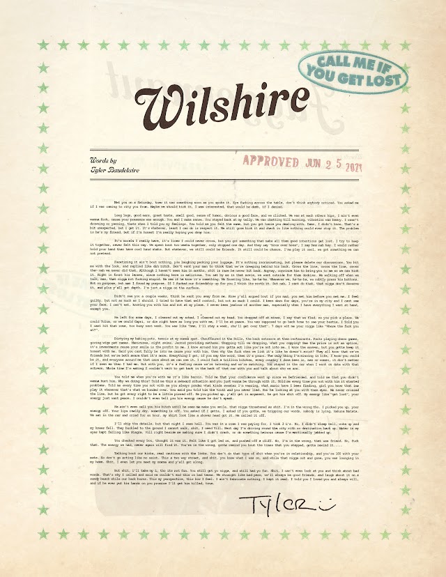 WILSHIRE [Lyrics Sheet]