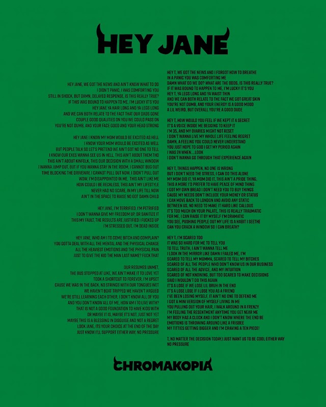 Hey Jane [Lyrics Sheet]