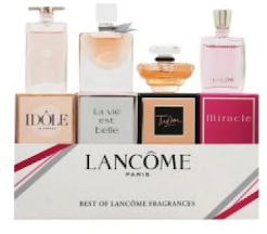 ESTUCHE MINIS LANCOME PARA MUJERES 4PZS 5ML C/U IDOLE + VIDA BELLA + TRESOR + MIRACLE