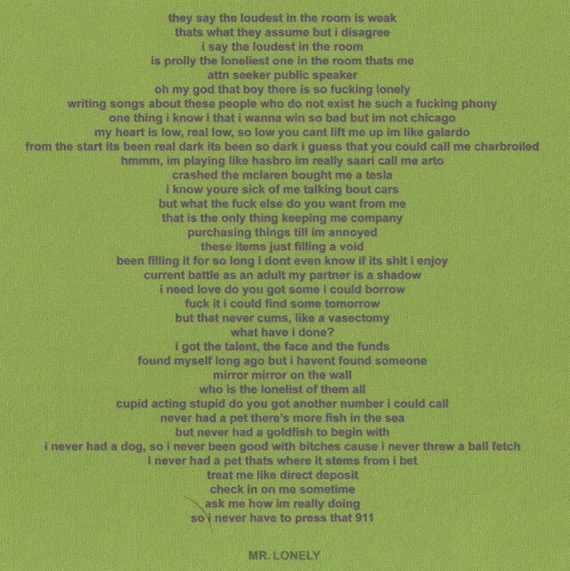 Mr. Lonely [Lyrics Sheet]