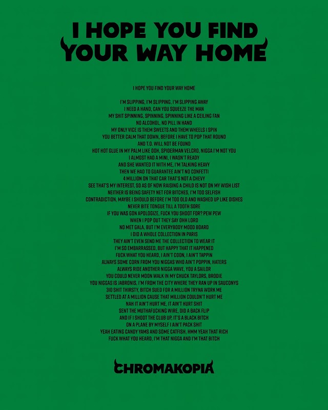 I Hope You Find Your Way Home [Lyrics Sheet]