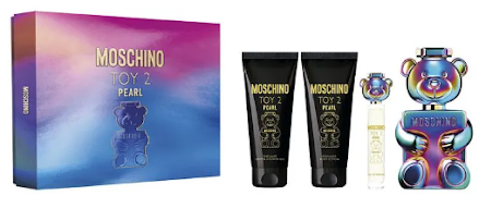 ESTUCHE MOSCHINO TOY 2 PEARL UNISEX 4PZS 100ML EDP + 10ML EDP + CREMA + GEL DE BAÑO
