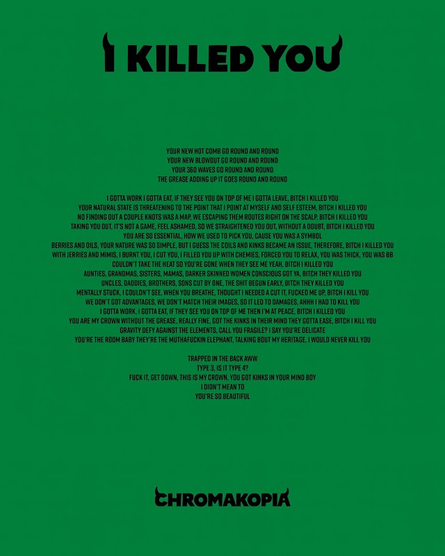 I Killed You [Lyrics Sheet]