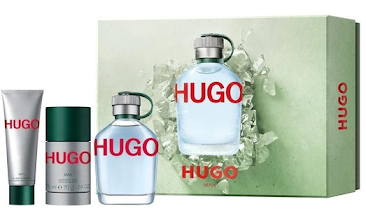 ESTUCHE HUGO BOSS HUGO CANTIMPLORA PARA HOMBRES 3PZS 125ML EDT + DESODORANTE + GEL DE BAÑO
