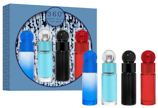 ESTUCHE MINIS PERRY ELLIS PARA HOMBRES 4PZS 4.5ML 360 + 360 VERY BLUE + 360 BLACK + 360 RED