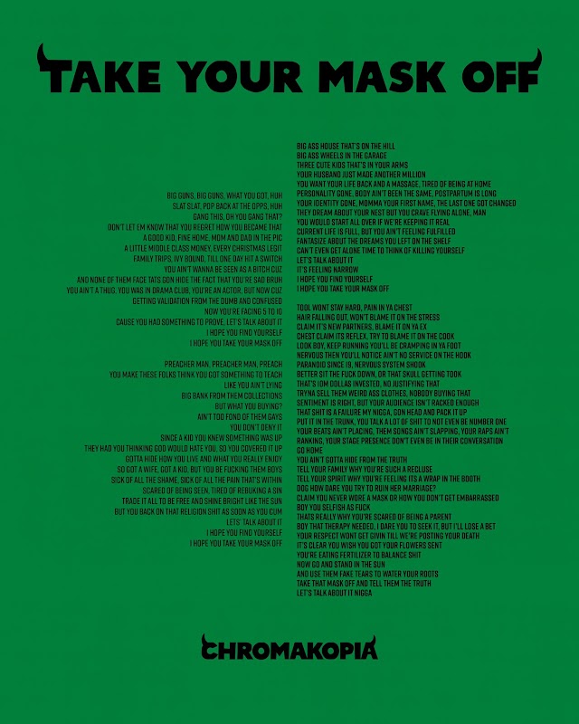 Take Your Mask Off [Lyrics Sheet]