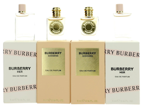 ESTUCHE MINIS BURBERRY PARA MUJERES 4PZS 5ML C/U 2 BURBERRY GODDESS + 2 HER BURBERRY