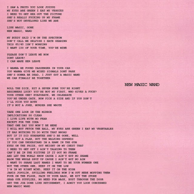 NEW MAGIC WAND [Lyrics Sheet]