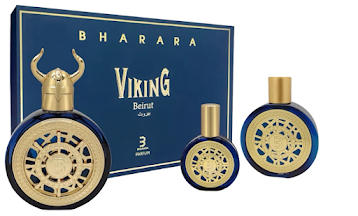 ESTUCHE BHARARA VIKING BEIRUT UNISEX 3PZS 100ML EDP + 30ML EDP + CREMA