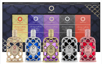 ESTUCHE MINIS ORIENTICA UNISEX 5PZS AMBER - ROYAL BLEU - VELVET GOLD - OUD SAFFRON - AMBER ROUGE