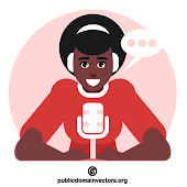 Radio show presenter | Public domain vectors