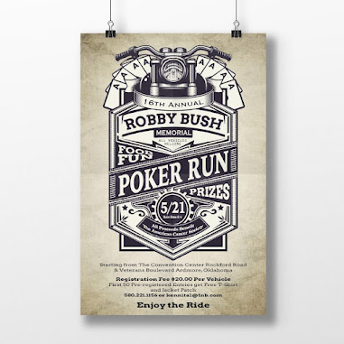 example for principle of design proportion: vintage designed poker run poster