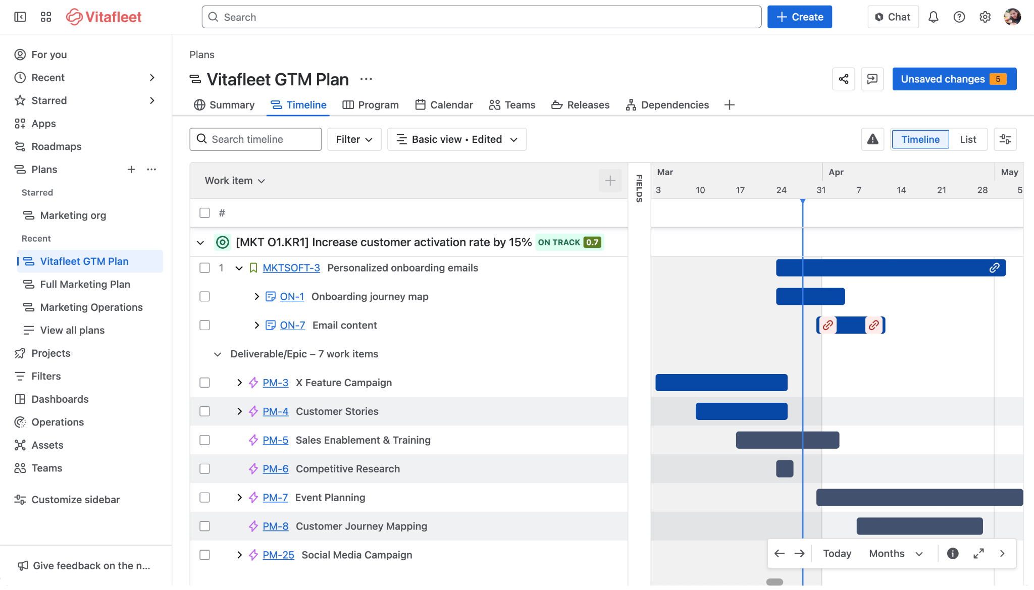 See work happening across teams with the Jira Plans view.