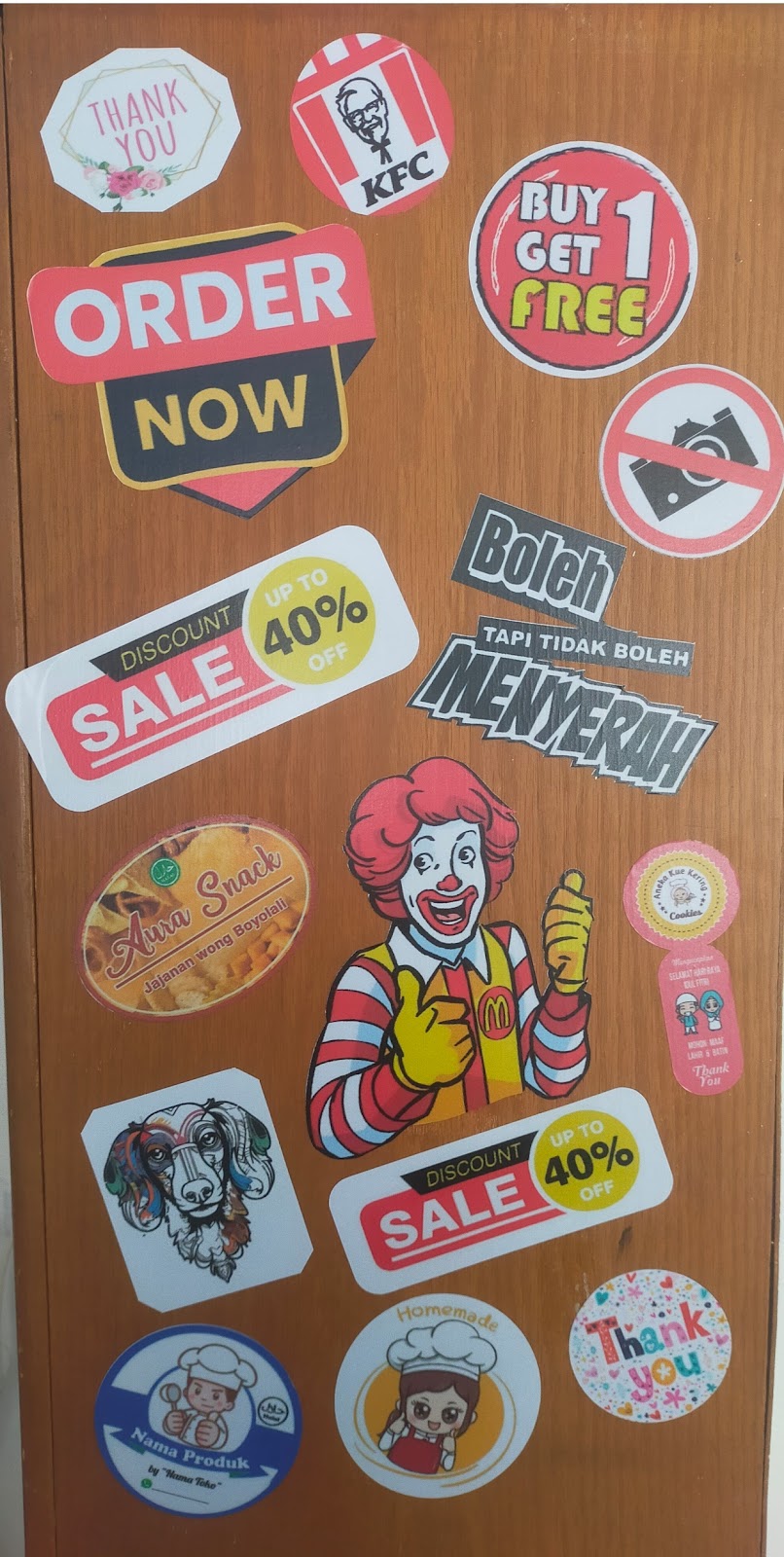 Hasil Cetak Sticker CV Laras