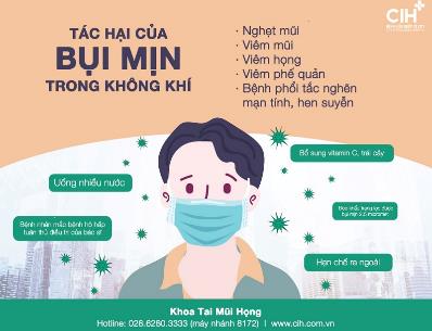 tác hại của bụi mịn trong không khí 