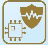 A computer chip with a shield and a shield

Description automatically generated