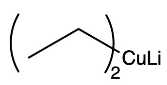 Chemical structure of lithium compound for organometallic practice.