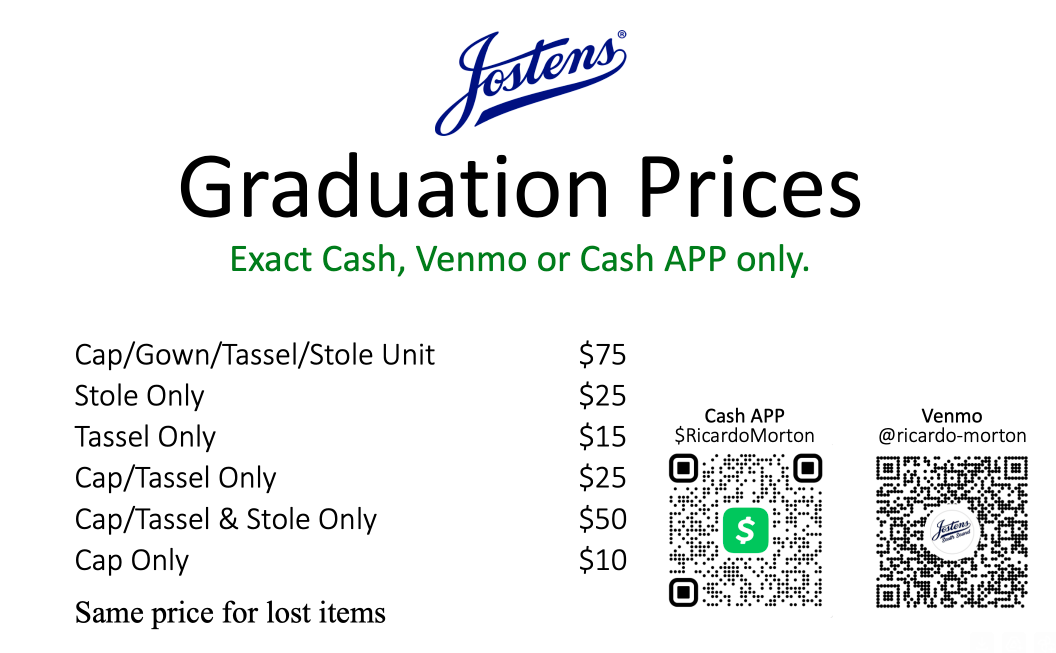 Still need Graduation Gear? Scan the QR codes