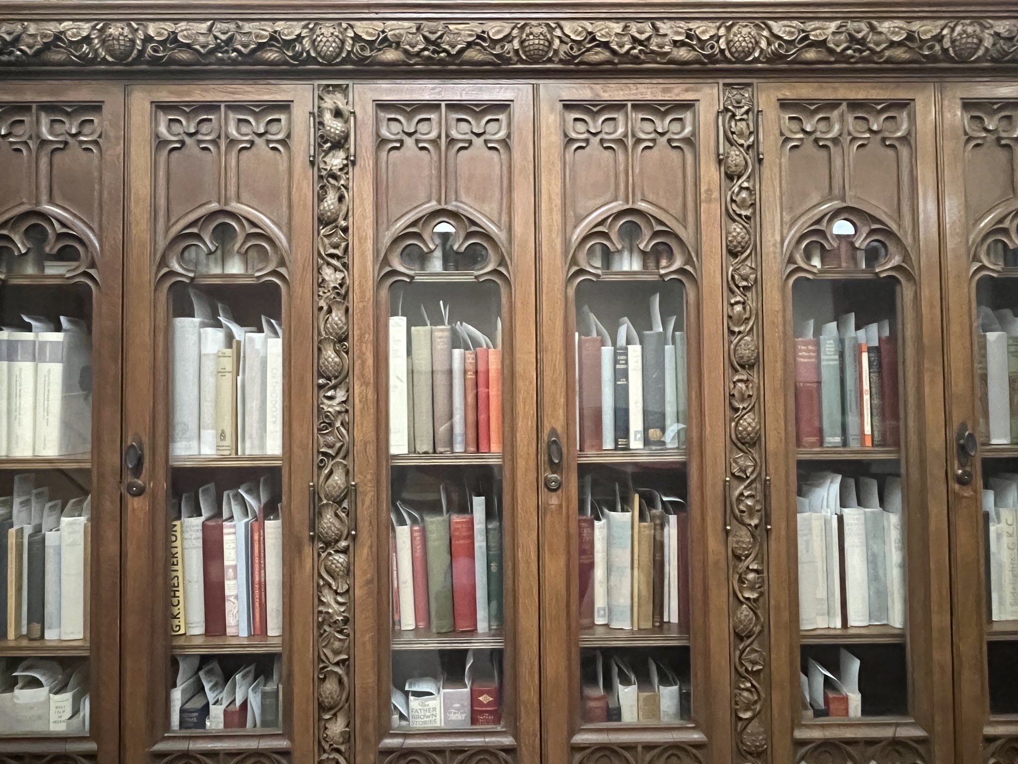 Shelves in JCU's Special Collections.