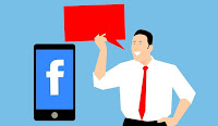 marketing man, talking, social, media marketing, mobile, device ...